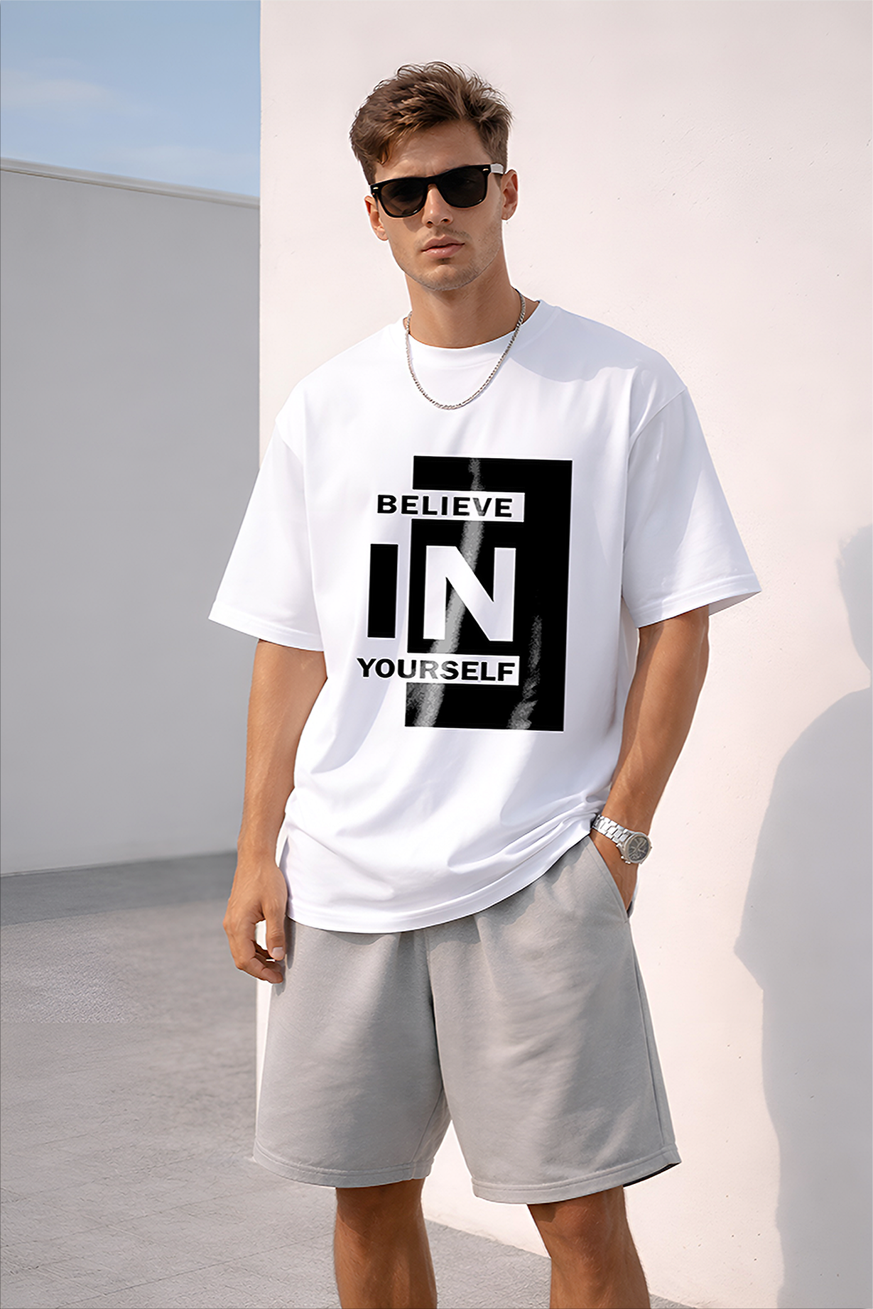 Unisex Oversized Typography T-Shirt